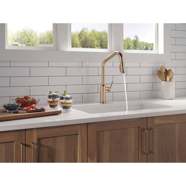 Delta Cordova Gold Champagne Bronze 17.06 in. H Pull Down Sprayer