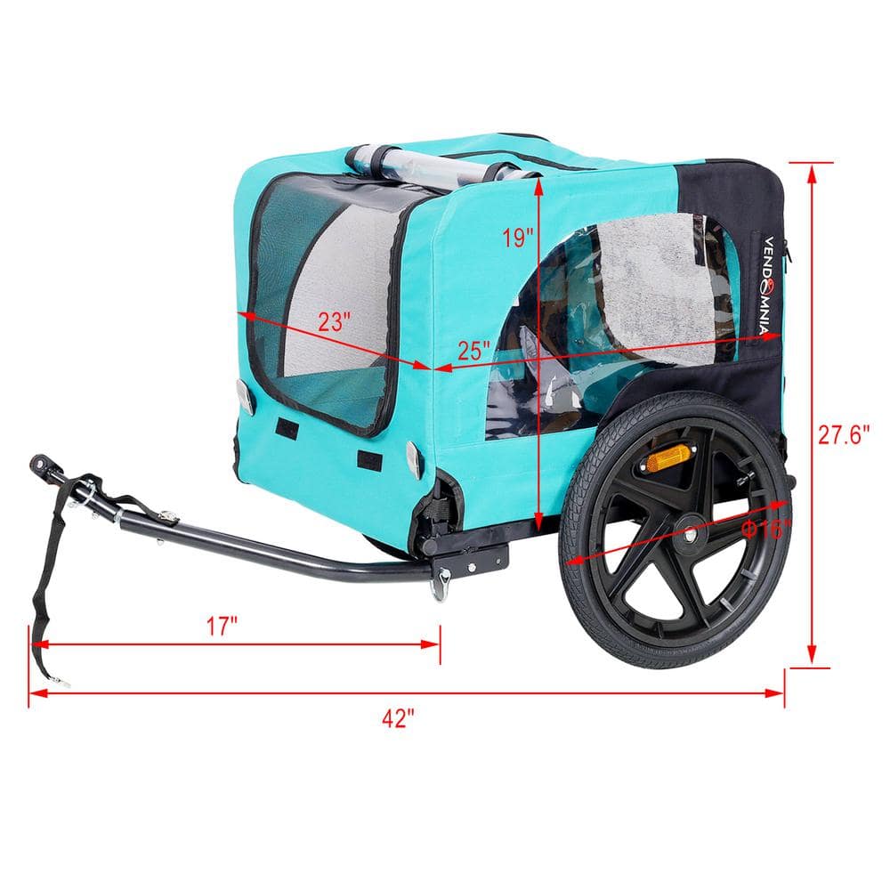 Light Green Foldable Pet Jogging Stroller with Mesh Canopy