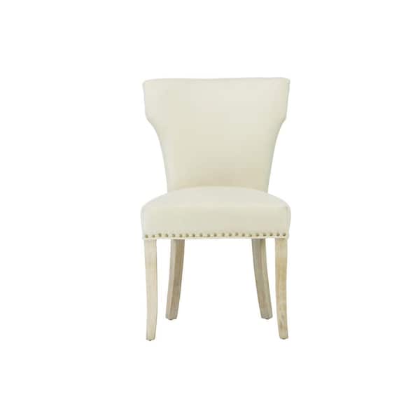 Unbranded Sleek Beige Linen Dining Chair (Set of 2)