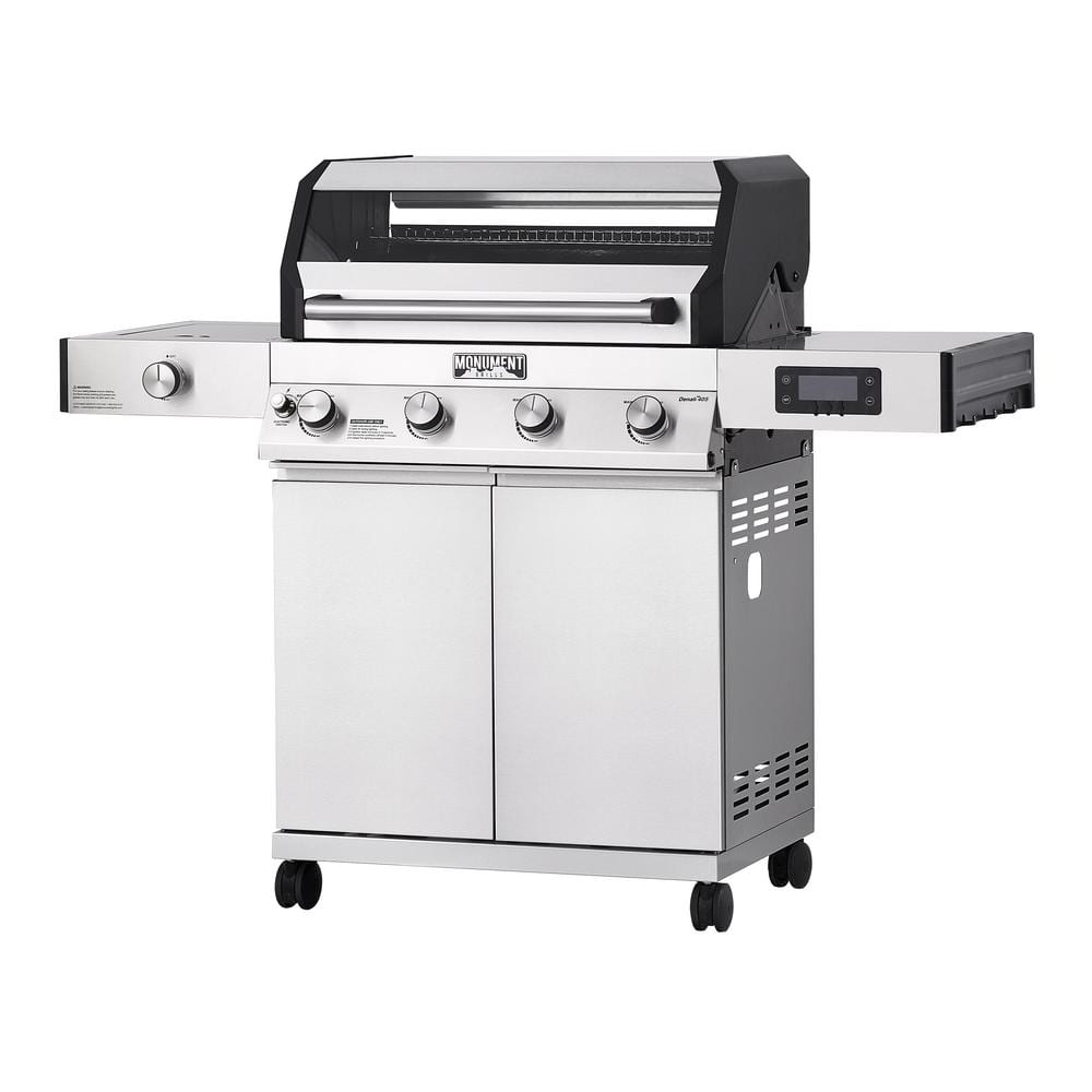 Denali 405 Stainless Steel Propane Gas Grill with Side Burner