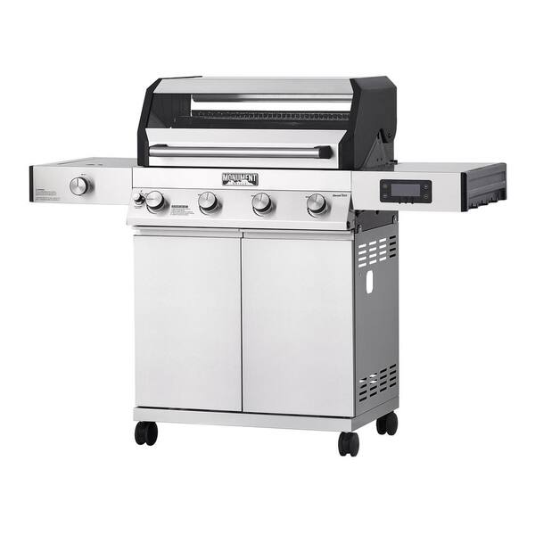 Monument Grills 6-Burner Propane Gas Grill in Stainless with LED