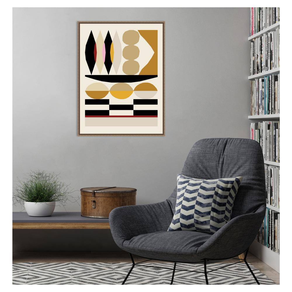 Abstract Geometric Beaded Framed Canvas Wall Art 23 x 30