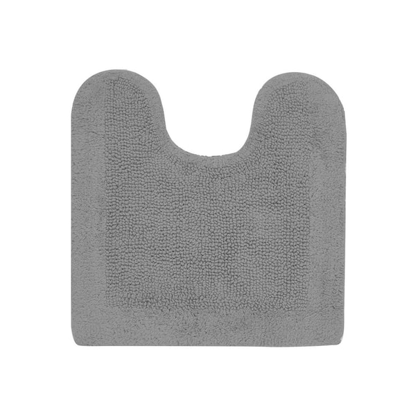 Better Trends Edge 20 in. x 20 in. Gray 100% Cotton Contour Bath Rug