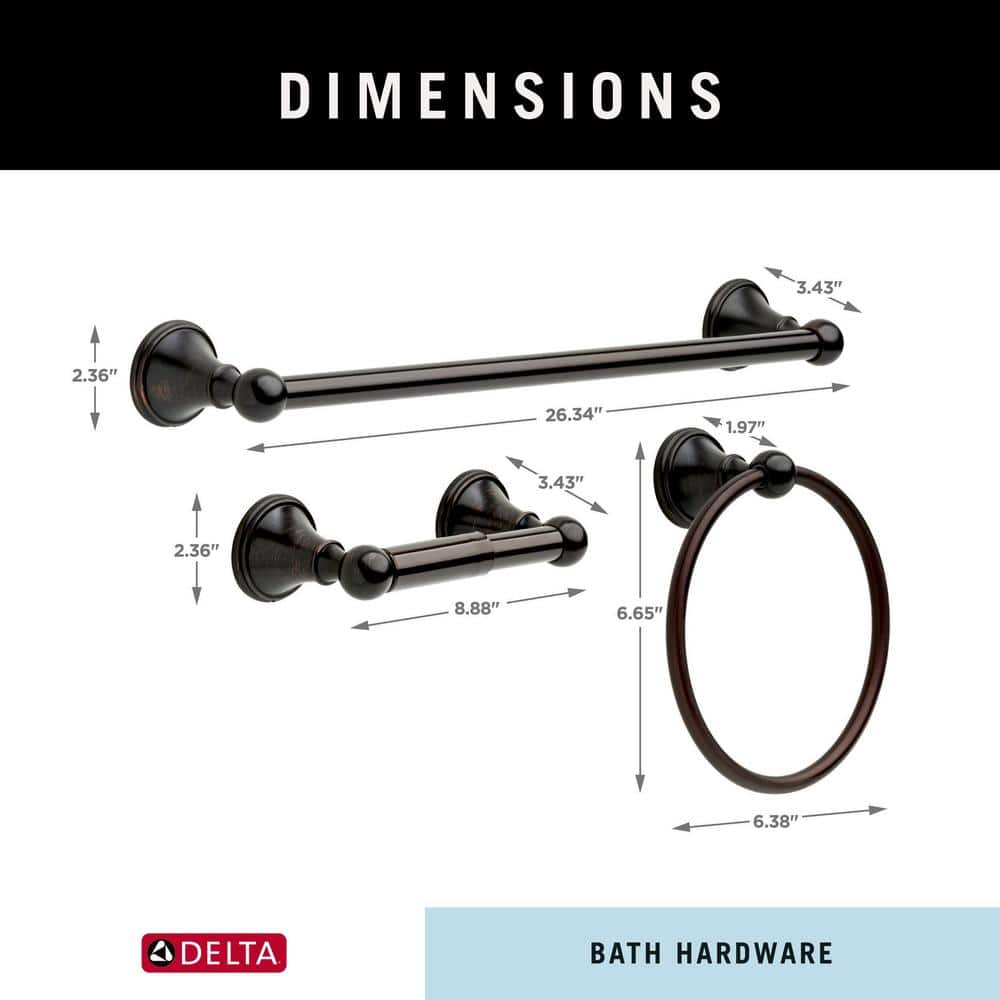 Crestfield Venetian Bronze 24" Bathroom Hardware Set