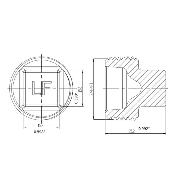 3/4 in. MIP Brass Plug Fitting