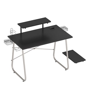 51.18 in. Black and Gray Computer Desk