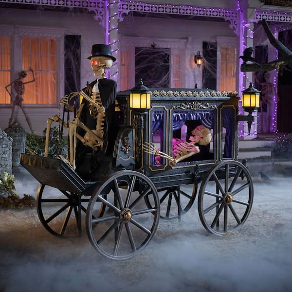 5 FT Grave & Bones Animated LED Hearse