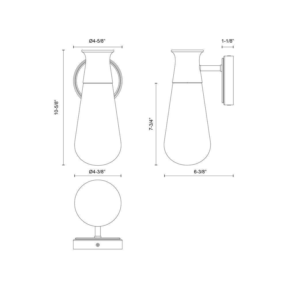 Marcel Chrome Teardrop Glass Wall Sconce
