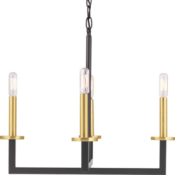 Progress Lighting Blakely Collection 4-Light Graphite Modern Chandelier Light