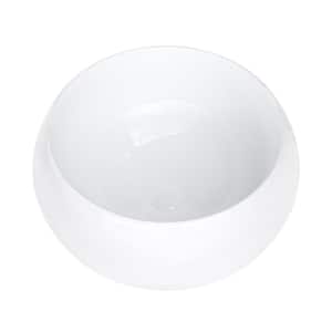 15.75 in. Vessel Topmount Bathroom Sink Basin in White Ceramic
