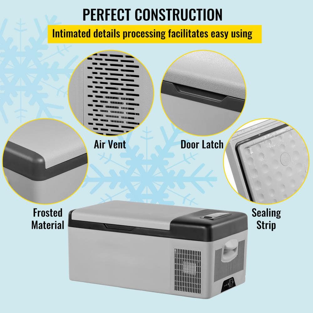 Compact Silver Smart Portable Car Refrigerator for RV