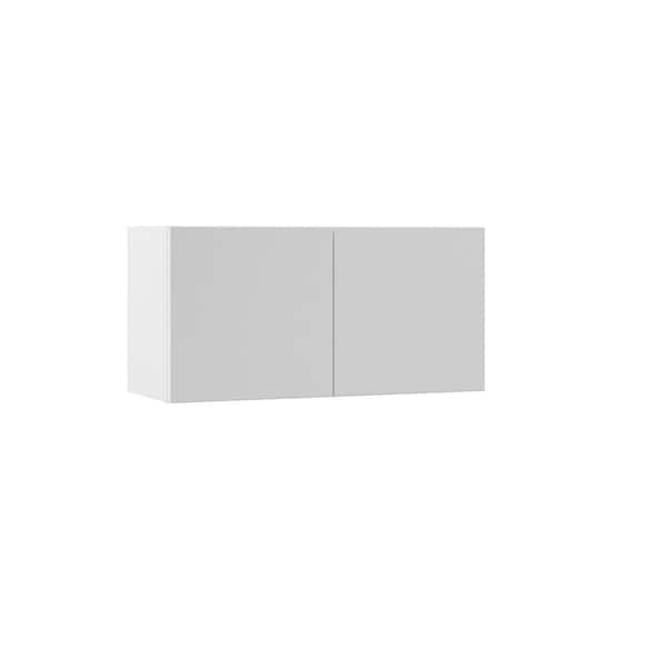 Designer Series Edgeley Assembled 30x15x12 in. Wall Bridge Kitchen Cabinet in White