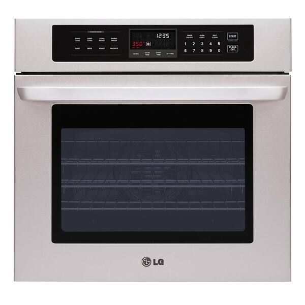 LG 30 in. Single Electric Wall Oven with Convection in Stainless Steel