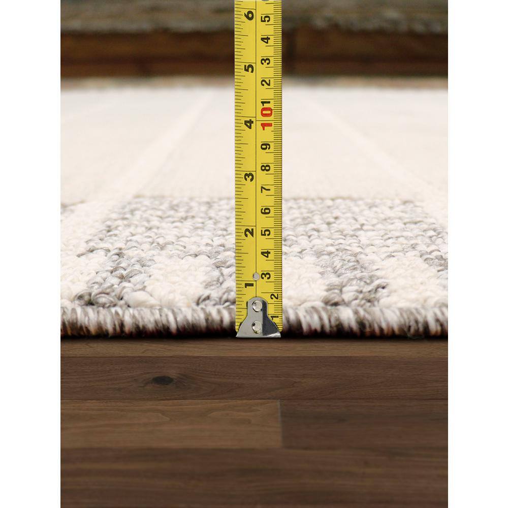 Sutton Ivory Stripe Synthetic Rectangular Area Rug