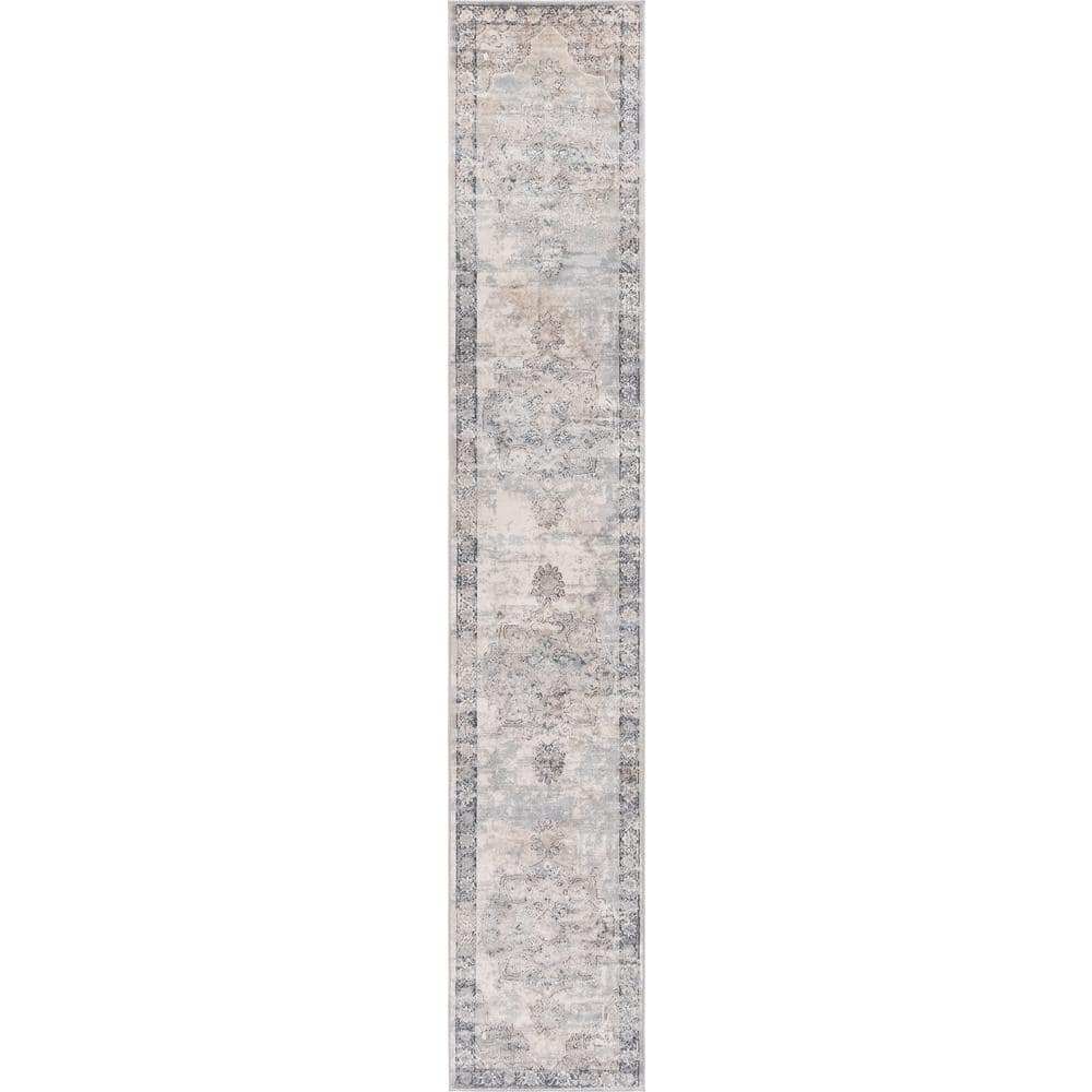 Portland Collection Area Rug - Canby (2 ft.  x 12 ft. Runner Gray/Blue) price history on PriceWatchPro