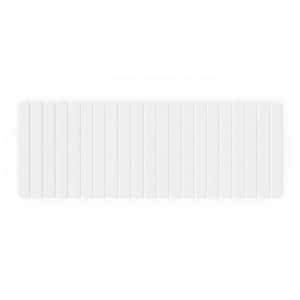58 in. x 21 in. Quick Dry Extra Large Slatted White Rectangle Diatomite Bath Mat