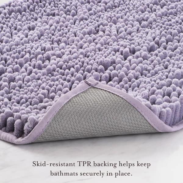 FloorPops Purple 15.35 in. x 23.62 in. Flower Stone Non Slip Bath Mat  BATHW-FLOWER - The Home Depot