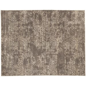 Holliswood 7 ft. x 9 ft. New Cream/Grey Abstract Fade Resistant Area Rug