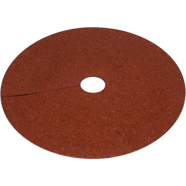 Trademark Innovations 30 in. x 1/2 in. Reversible Composite Mulch Ring Tree Protector Mat