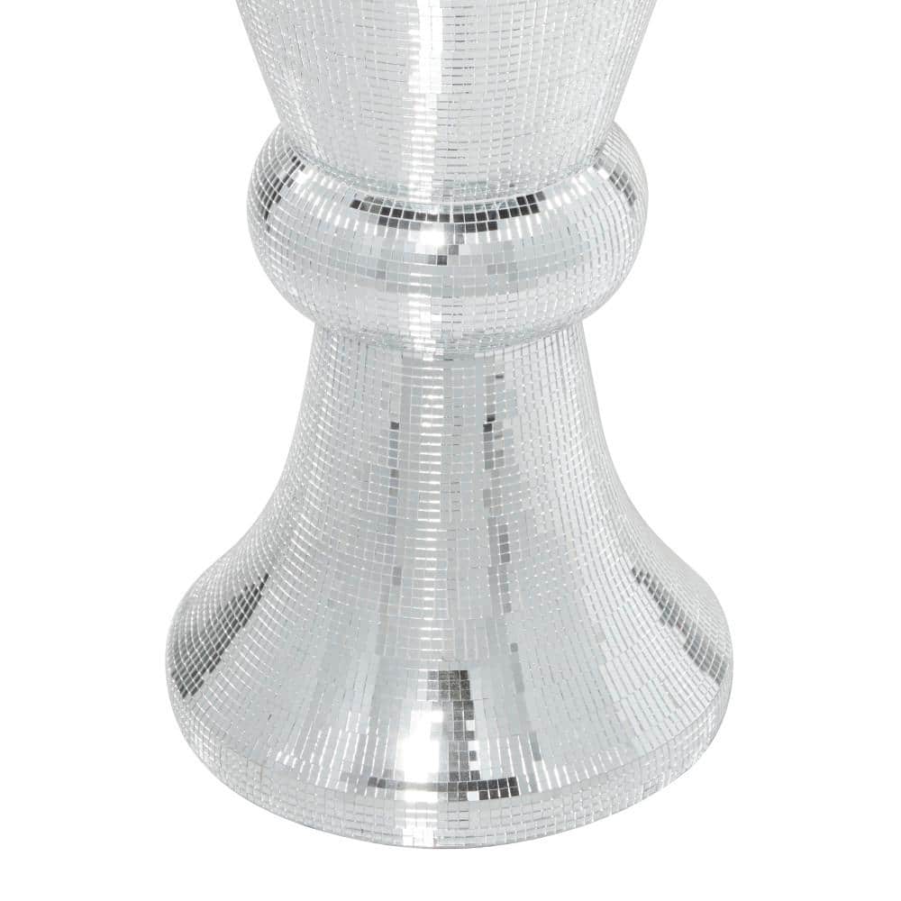 Elegant Silver Ceramic Mosaic Floor Vase 16"x51"