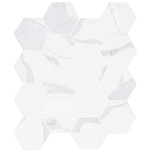 Ader Statuary Hexagon 12 in. x 12 in. Matte Porcelain Mesh-Mounted Mosaic Tile (6.88 sq. ft./Case)