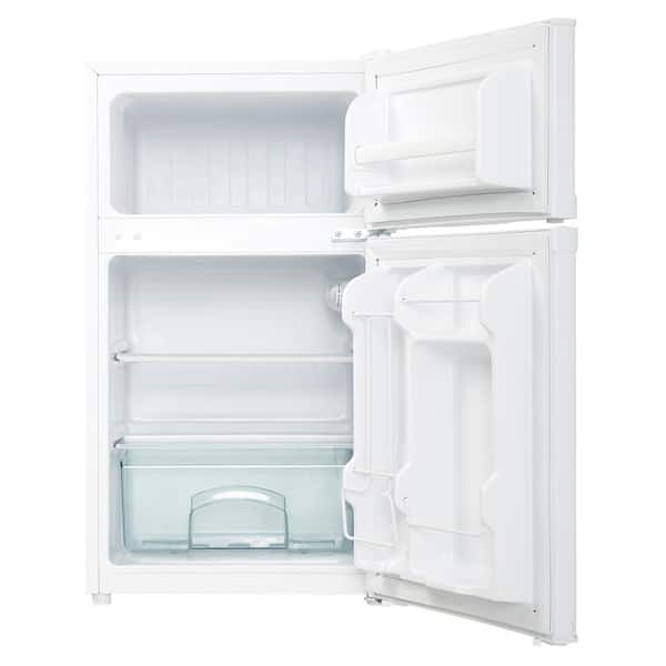 BLACK+DECKER 3.1 cu. ft. 2 Door Mini Fridge with True Freezer in White  BCRDK32W - The Home Depot