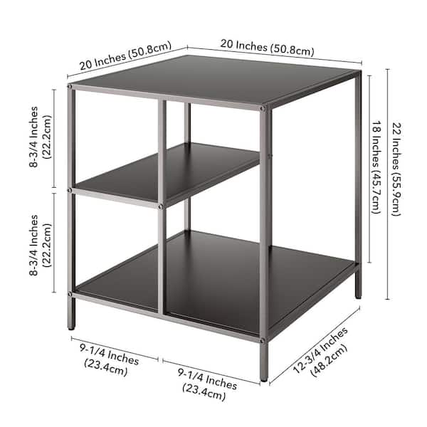 Meyer&Cross Winthrop 20 in. Gunmetal Gray Square Metal Side