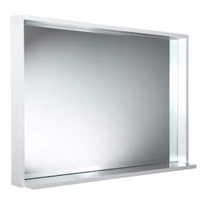 Allier 39.00 in. W x 26.00 in. H Framed Rectangular Bathroom Vanity Mirror in White