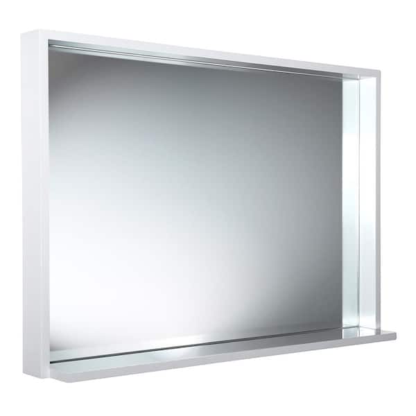 Fresca Allier 39.00 in. W x 26.00 in. H Framed Rectangular Bathroom Vanity Mirror in White