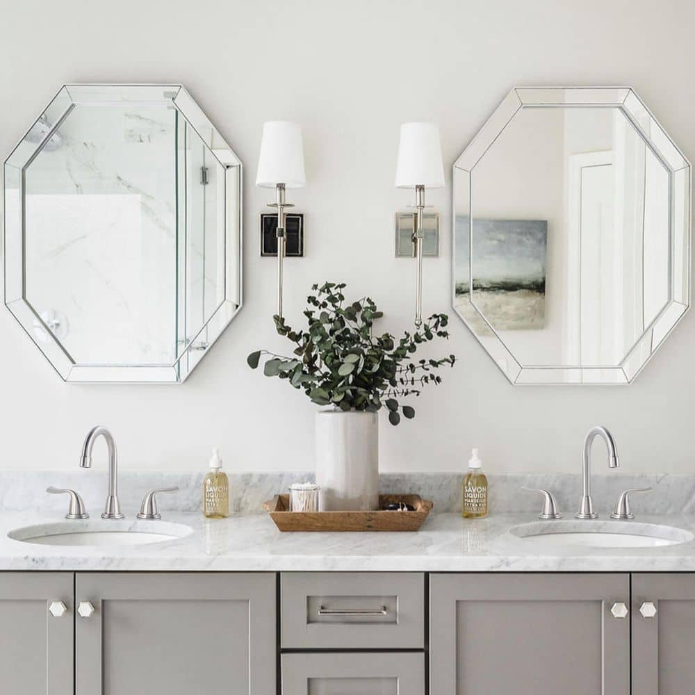 Brushed Nickel 8-Inch Widespread Double Handle Bathroom Faucet