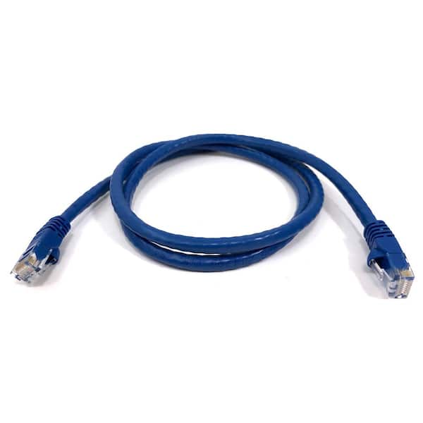 Micro Connectors, Inc 3 ft. CAT 7 SFTP 26AWG Double Shielded RJ45 Snagless  Ethernet Cable, Blue (5-Pack) E11-003BL-5 - The Home Depot