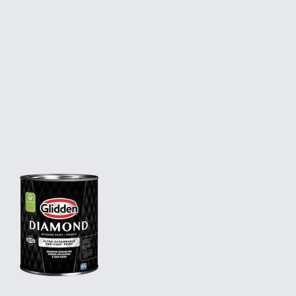 Glidden Diamond 1 qt. PPG1171-1 Silent Delight Semi-Gloss Interior Paint with Primer