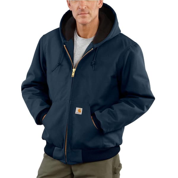 Carhartt Men's 5X-Large Dark Navy Cotton Quilted Flannel Lined Duck Active Jacket