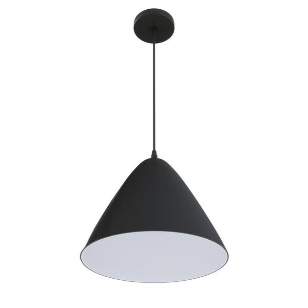 aiwen 40-Watt 1-Light Farmhouse Island Black Pendant Light Adjustable Metal Vintage Hanging Ceiling light