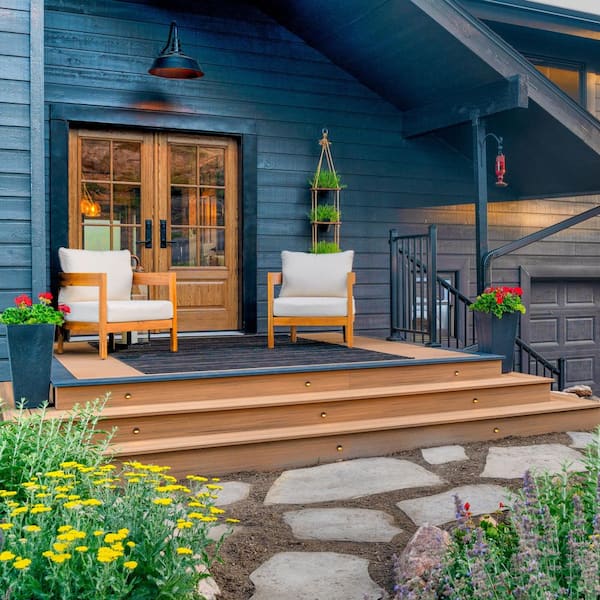 Voyage 1 in. x 6 in. x 16 ft. Sedona Brown Grooved Edge Composite Deck Board