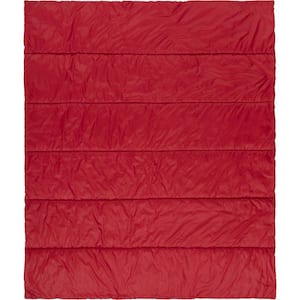 Red Solid Color Polyester Throw Blanket