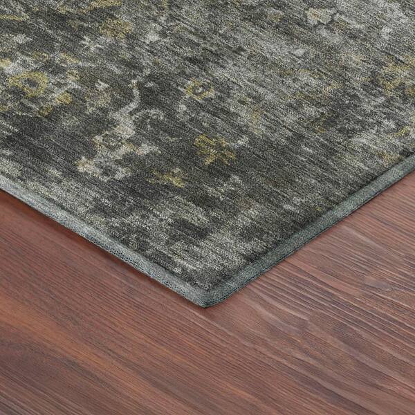 Mayfield Premium Machine Washable Abstract AMF2359 Pewter 10 ft. x 14 ft. Area Rug
