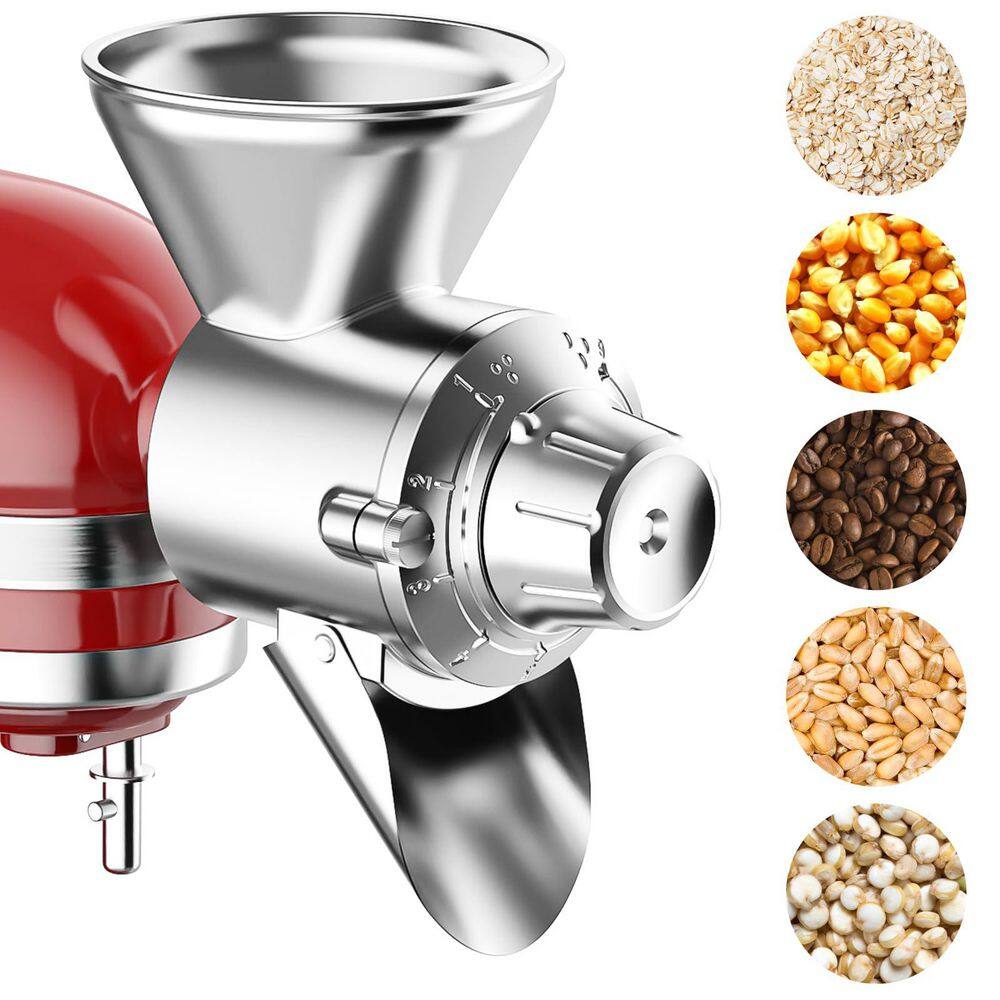 All-Metal Stainless Steel 9-Grind Level KitchenAid Compatible Grain Mill Attachment price history on PriceWatchPro