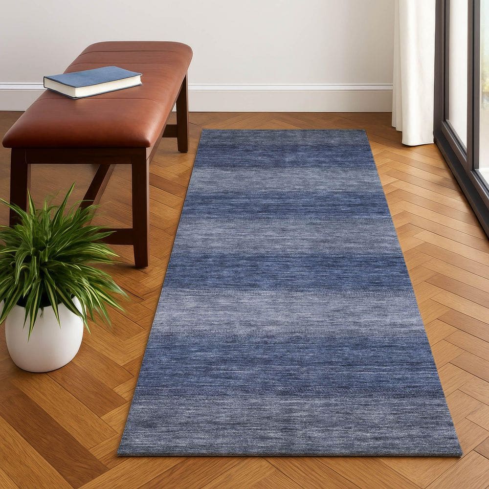 Mayfield Premium Machine Washable Abstract AMF1733 Blue 2 ft. 3 in. x 7 ft. 6 in. Runner Rug price history on PriceWatchPro