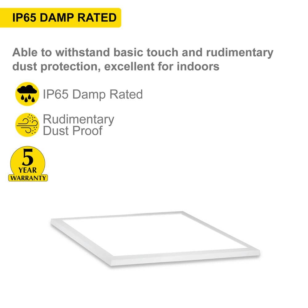 Ultra-Thin White Aluminum LED Flush Mount Panels