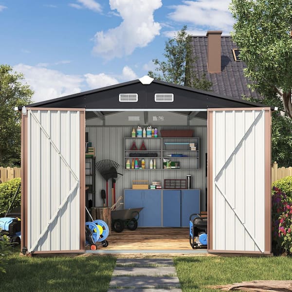Sizzim 10 ft. x 10 ft. Storage Metal Shed (100 sq. ft.)