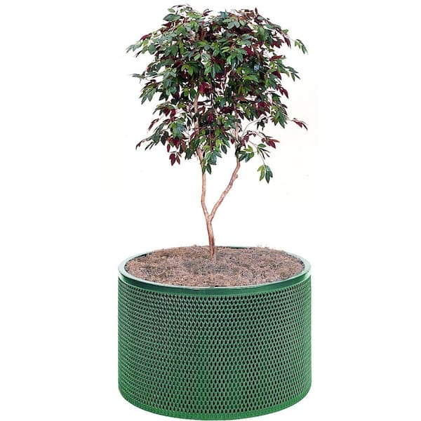 Unbranded 30 in. x 30 in. Green Metal Park Planter
