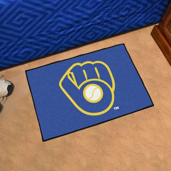 MLB Milwaukee Brewers Blue 2 ft. x 3 ft. Area Rug