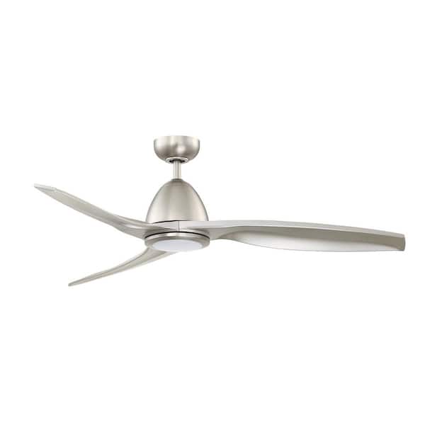 Designer S Choice Collection Cylon 50 In Led Satin Nickel Dc Motor Ceiling Fan Ac21750 Sn The Home Depot Led Satin Nickel Dc Motor Ceiling Fan, Lucite Ceiling Fan
