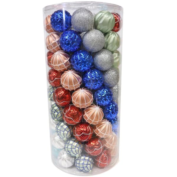 Home Accents Holiday - Snowtop Dazzle 60 mm Assorted Ornament Set (101-Count)