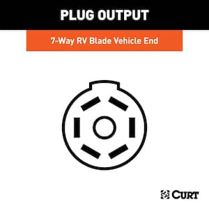 Custom Vehicle-Trailer Wiring Harness, 7-Way RV Blade Output, Select Ford Ranger, Quick Electrical Wire T-Connector