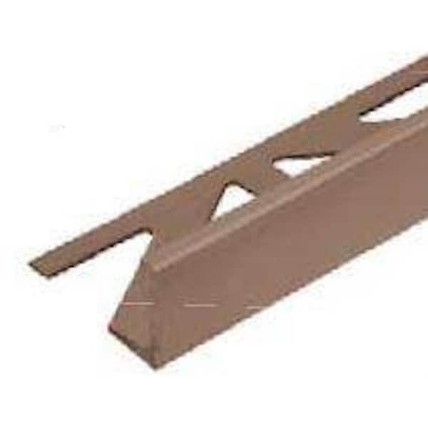 DUROSOL 0.3125 in. D x 98.5 in. W x 98.4 in. L L-Shape Aluminum Pwdr Ctd Brown Molding and Transition Trim