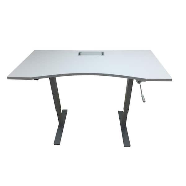 Canary Grey Desk with Adjustable Height