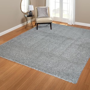 Ultimate Smoke Gray Solid Shag 8 ft. x 10 ft. Indoor Area Rug