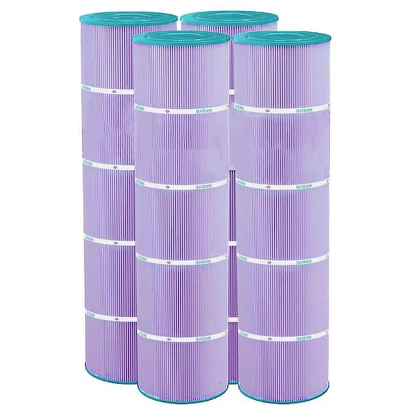4 Pack HF7471-04P Platinum Purple Pool Filter Cartridge Replacement, 20 sq. ft Filtration Area